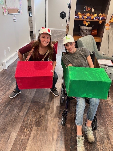 CTRS and person served participating in a holiday activity. 